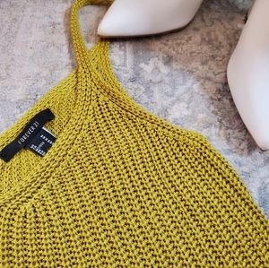 F21 Green Knit Top